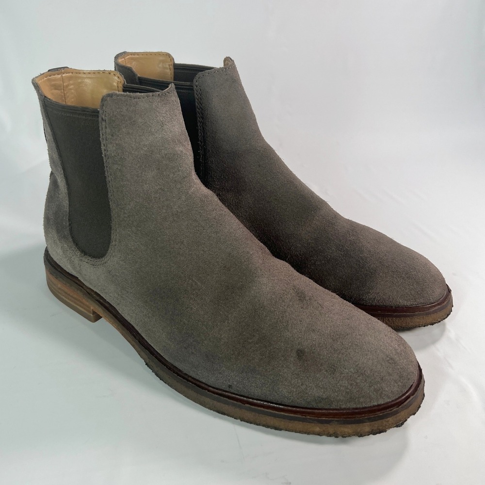 Clarks Clarkdale Gobi Men's Grey Suede Chelsea‎ Boots Size 8.5 Ankle Boots 21621